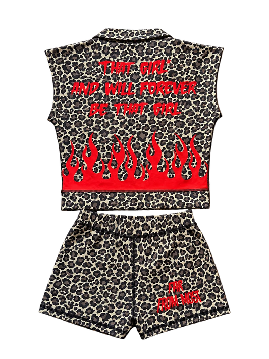 CHEETAH AND RED OUTFIT