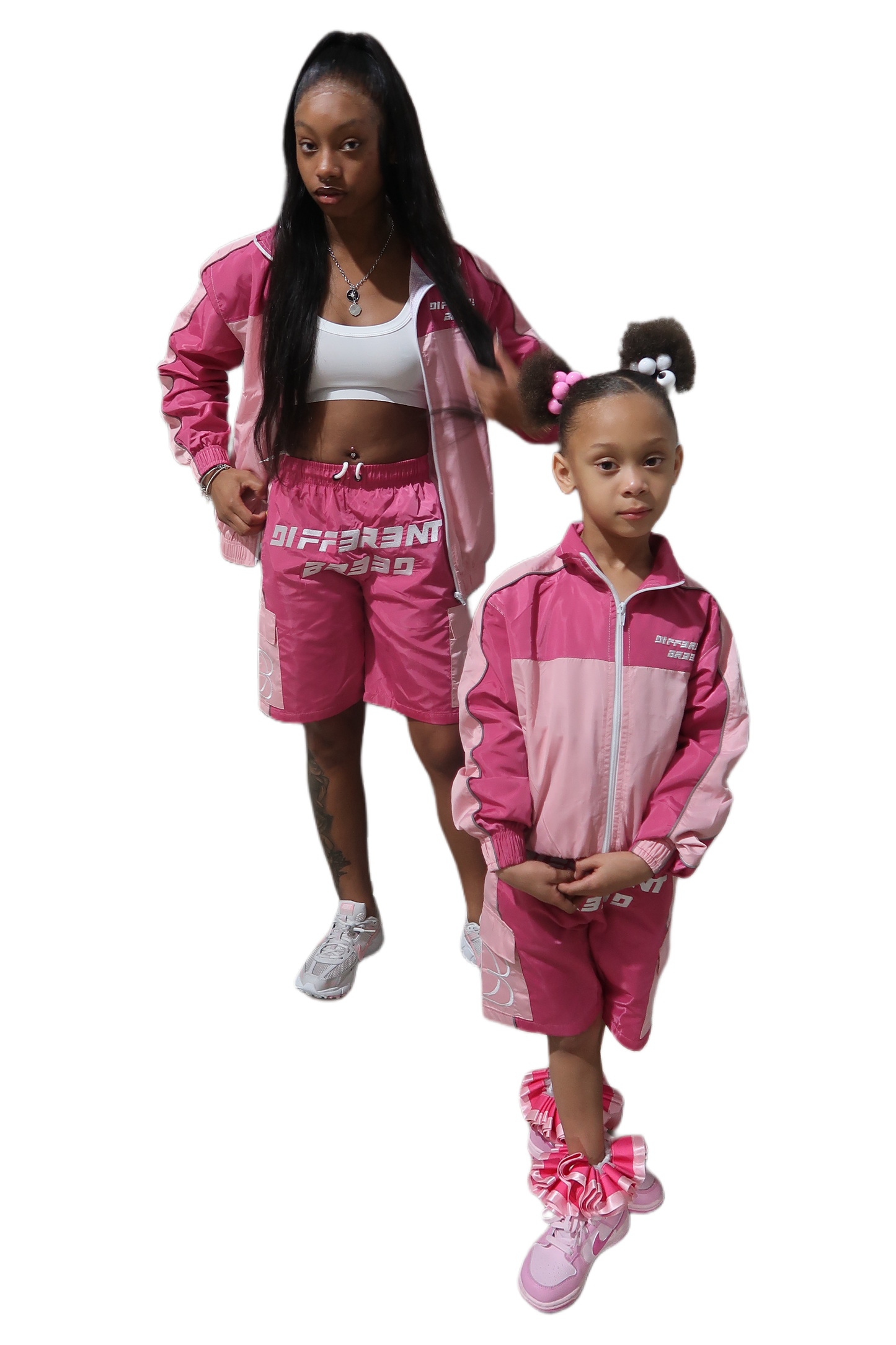 ADULTS PINK WINDBREAKER SHORT SET💕