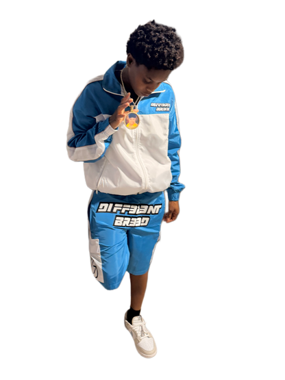 ADULTS BLUE WINDBREAKER SHORT SET
