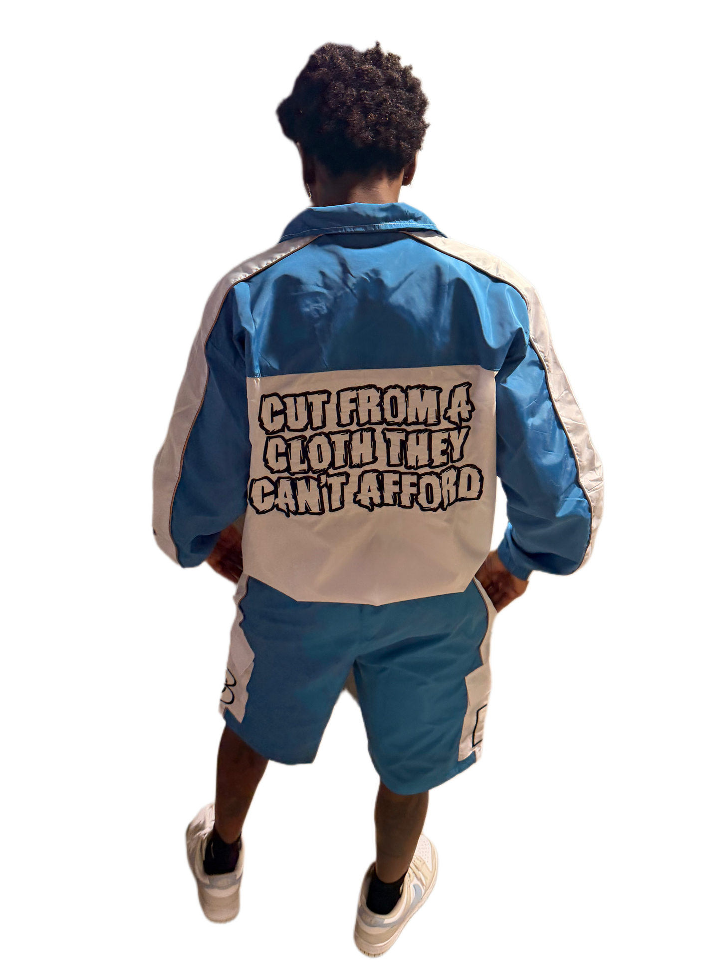 ADULTS BLUE WINDBREAKER SHORT SET