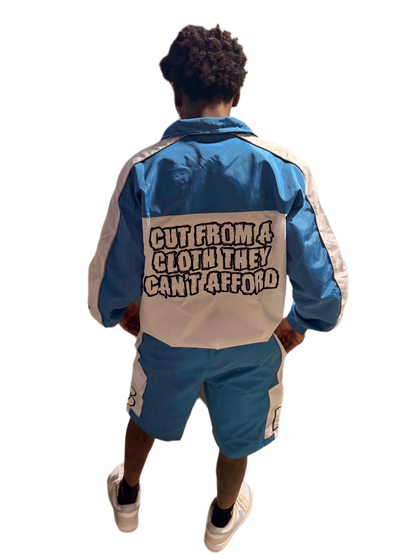 ADULTS BLUE WINDBREAKER SHORT SET