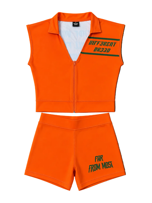ORANGE AND GREEN OUTFIT