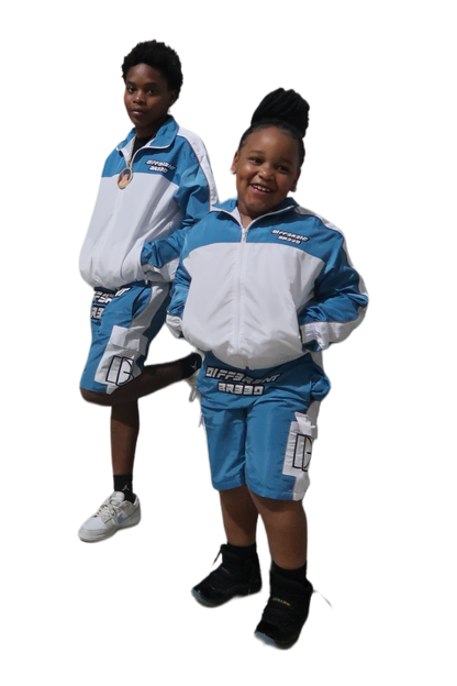ADULTS BLUE WINDBREAKER SHORT SET