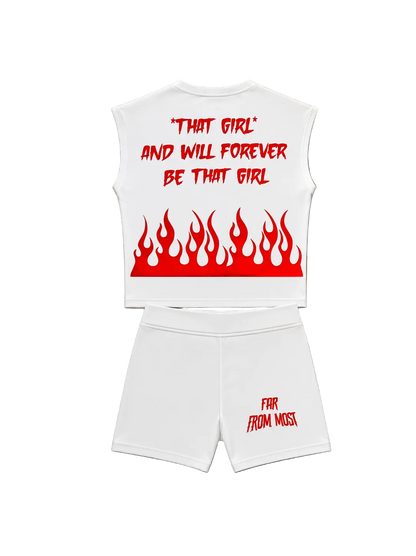 RED AND WHITE OUTFIT